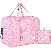 WANDF For Spirit Airlines Personal Item Bag 18x14x8 Foldable Travel Duffel Carry on Weekender Overnight for Women Men