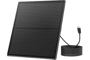 Birdfy 5W Solar Panel for Smart Bird Feeder Camera, Type-C Charger for Birdfy Feeder, 360° Adjustable Swivel Mount, IP65 Waterproof for Outdoors, 5W Continuously Power Supply (9.8ft Standard Cable)