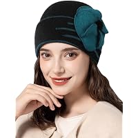 MH Bailment Women's Winter Fur Hats Genuine Mink Fur Hat With Fox Fur Brim Trimmed Warm Fashion Hats (A.Beige