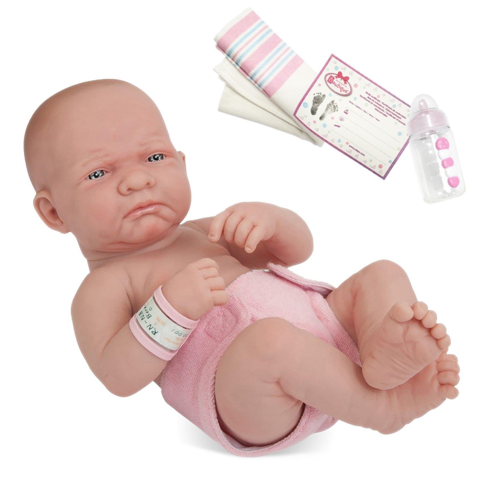 JC Toys La Newborn Boutique - Realistic 14" Anatomically Correct Real Girl Baby Doll All Vinyl First Day Designed by Berenguer Made in Spain (18501) — image 1