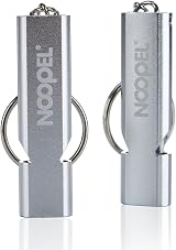 Noopel Emergency Survival Whistle 2 Pack with Keychain Aluminum Alloy view 2
