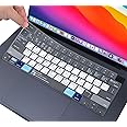 MacBook Shortcuts Keyboard Cover Skin for 2025 2024-2022 MacBook Air 15.3" M4 M3 M2 Chip A3241 A3114 A2941/ MacBook Air 13.6" M4 M3 M2 A3240 A3113 A2681 Shortcuts Hot Keys Keyboard Skin Protector