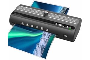 MAXDONE Laminator Thermal Laminating Machine Lamination Kit Laminator Machine with Laminating Sheets 20 Teacher Laminator A4 for Office Home Classroom (Black)