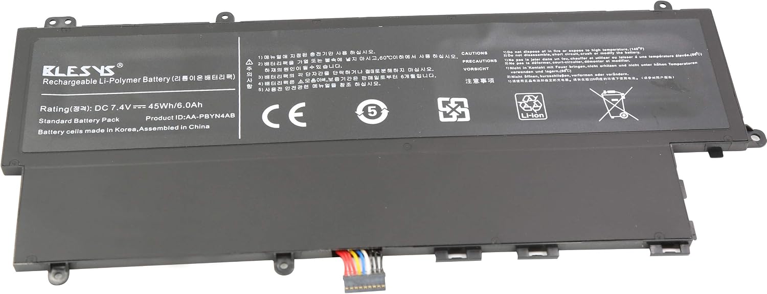 BLESYS 7.4V 45WH AA-PBYN4AB AA-PLWN4AB Replacement Laptop Battery fit SAMSUNG Ultrabook NP530U3C NP530U3B NP532U3C NP535U3C NP532U3X 530U3B 530U3C 535U3C 532U3X 540U3C Notebook battery