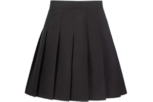 Tivifox Womens Girls Pleated Tennis Skirts High Waisted A-line Skirt School Uniform Athletic Golf Skorts with Shorts,2T-4XL