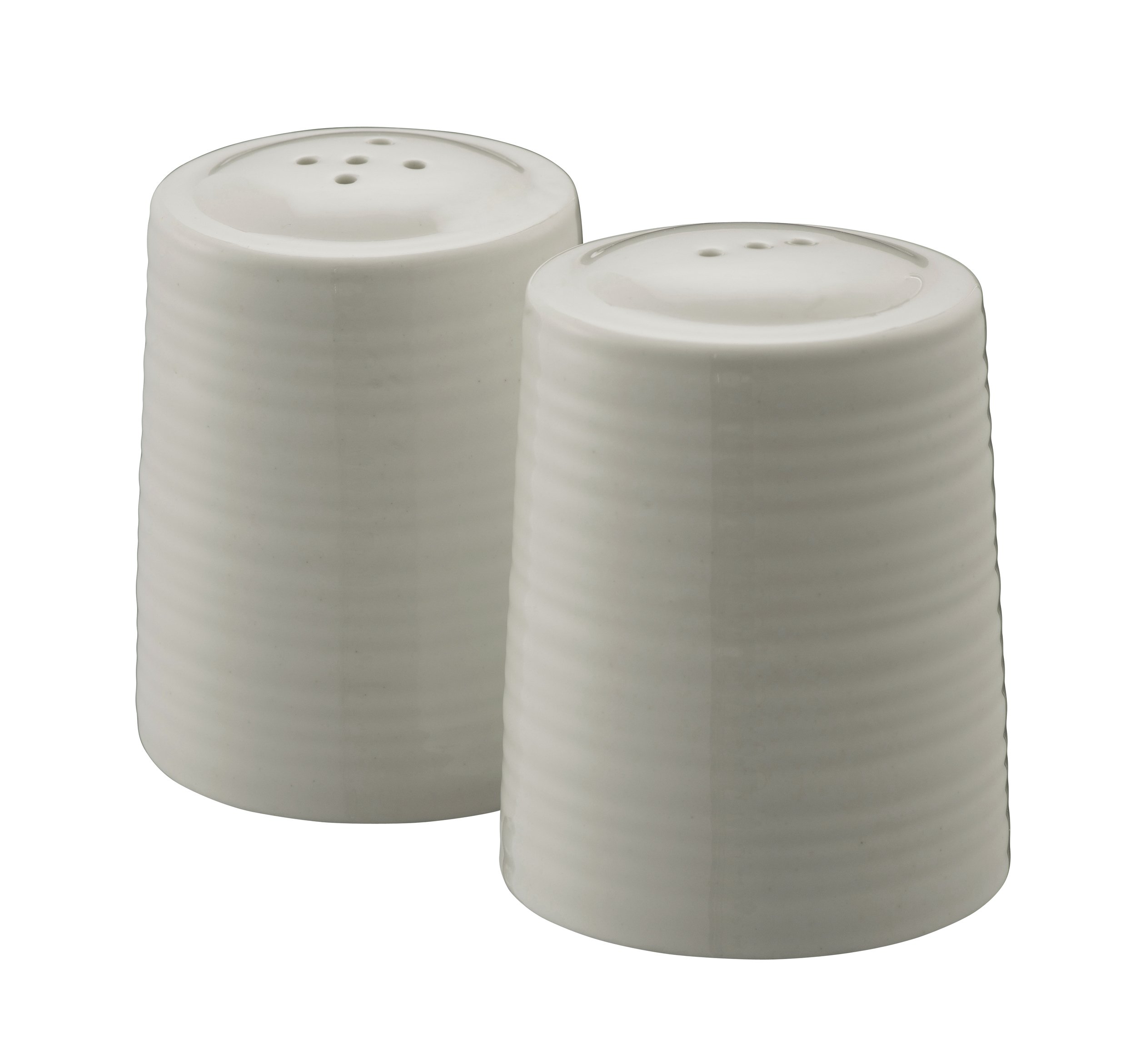 Belleek Living 7973 Ripple Salt & Pepper Set, Ceramic White