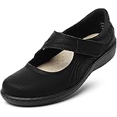 Oviaric Women's Classic Comfort Mary Jane Flats Fashion Casual Dress Shoes Cute Closed Toe Slip On Lightweight Breathable Walking Shoes
