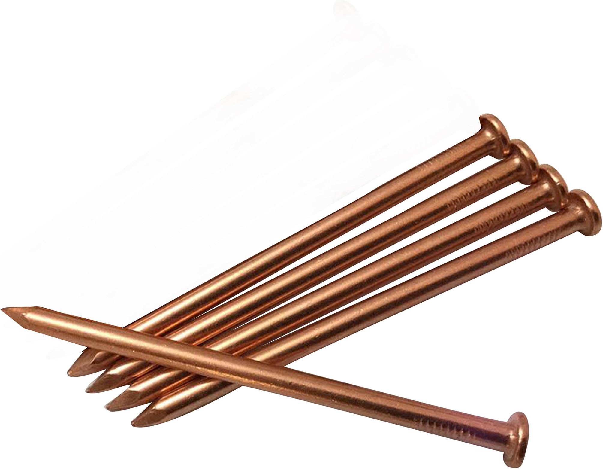 4" (106mm) Solid Copper Extra Long Stump Removal Spikes x5, Copper nails to kill a tree!