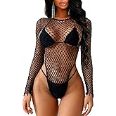 Buitifo Woman Bodysuit One Piece Babydoll Mesh Top Shirts Lingerie Bodys Rave Outfits