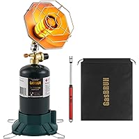 GasBRUH Portable Propane Heater with Windproof Lighter for Outdoor, Fishing, Camping, 6200BTU Outdoor Wireless Gas Heater for