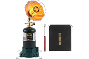 GasBRUH Portable Propane Heater with Windproof Lighter for Outdoor, Fishing, Camping, 6200BTU Outdoor Wireless Gas Heater for