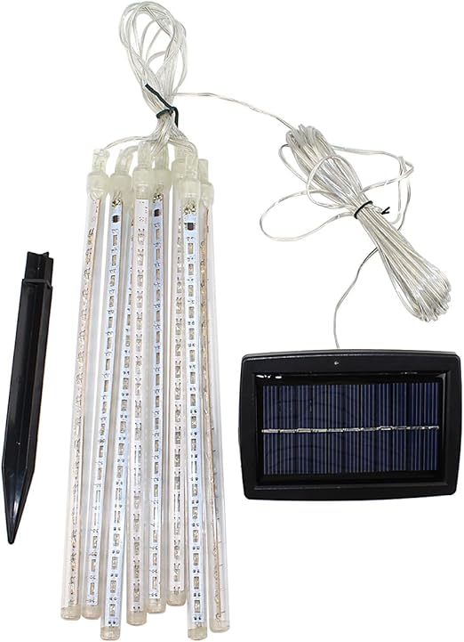 Cistwin 10 M Lot De 8 Led Blanc à énergie Solaire Guirlande