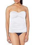 Anne Cole Women's Solid Twist Front Shirred Bandeau