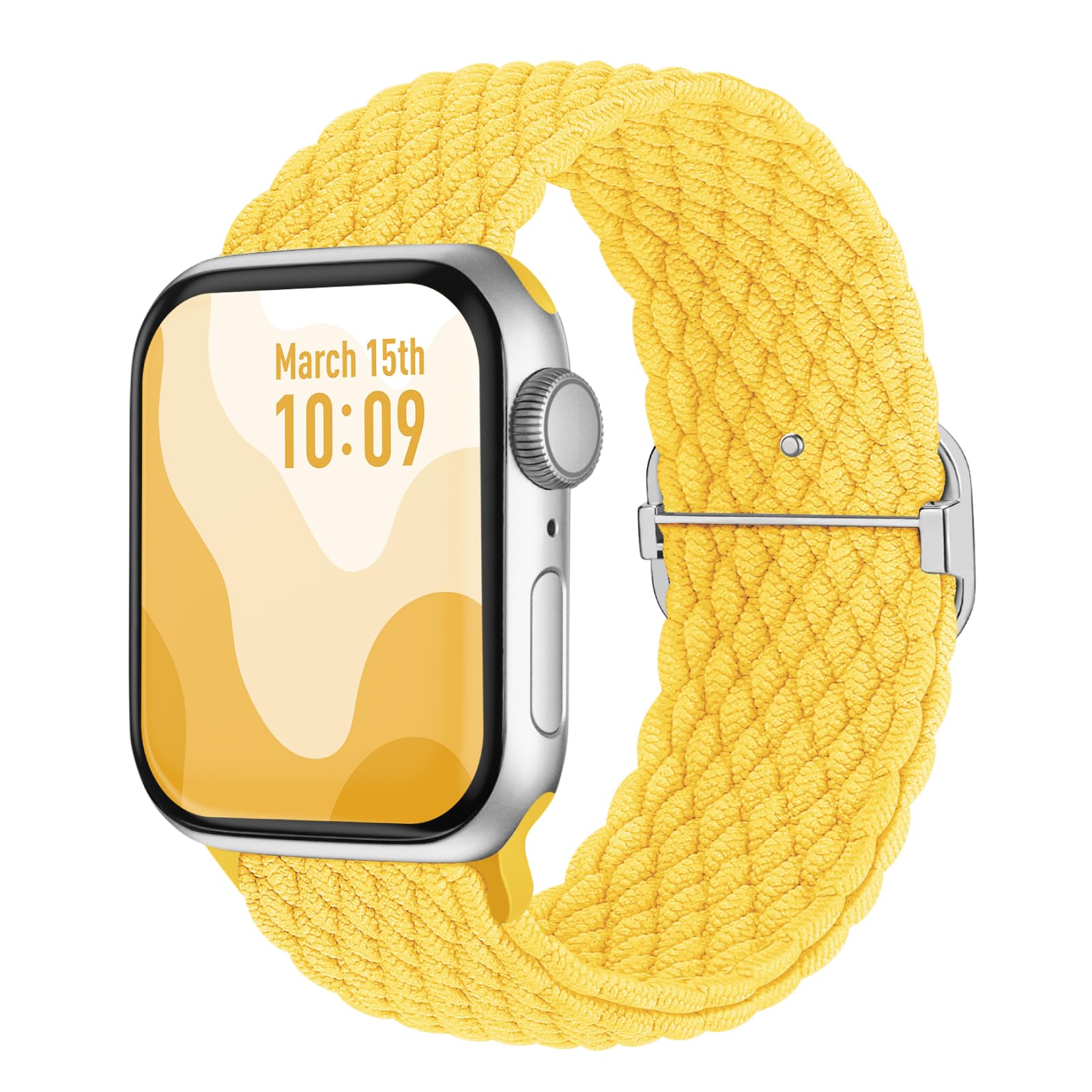 Suitisbest Braided Band Compatible with Apple Watch Straps 40mm 41mm 38mm 42mm 44mm 45mm 46mm 49mm Women, Anti-Slip Stretchy Elastic Strap for iWatch Band SE Ultra2/Ultra 10 9 8 7 6 5 4 3 2
