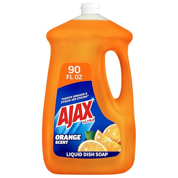 AJAX ULTRA LIQUID DISH SOAP ORANGE SCENT, TRIPLE ACTION, 90 FL OZ BOTTLE