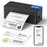 ETIKEZ Bluetooth Thermal Shipping Label Printer, 4x6 Thermal Label Printer | Wireless Portable Mailing Shipping Printer for USPS UPS Amazon Shopify Etsy - Compatible with iPhone Android Windows &amp; Mac