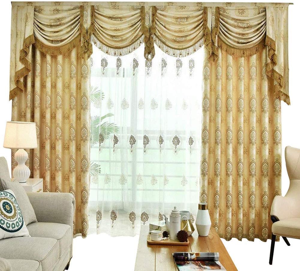 Amazon Com Queen S House Gold Curtains For Bedroom Window