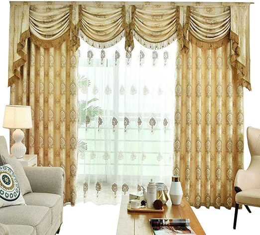 Amazon Com Queen S House Gold Curtains For Bedroom Window