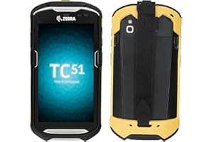 IYOUBOL Protective Cover Bumper Case Rugged Boot with Hand Strap for Zebra TC51 TC510K TC52 TC56 TC57 (Black+Yellow)