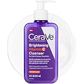 CeraVe Brightening Vitamin C Facial Cleanser, Niacinamide Face Wash, 8oz | Hydrating Skin Care with Niacinamide &amp; Ceramides, Gently Exfoliates to Fade Discoloration and Reveal a Radiant Complexion