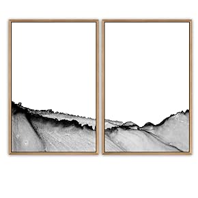 SIGNWIN Framed Canvas Print Wall Art Black and...