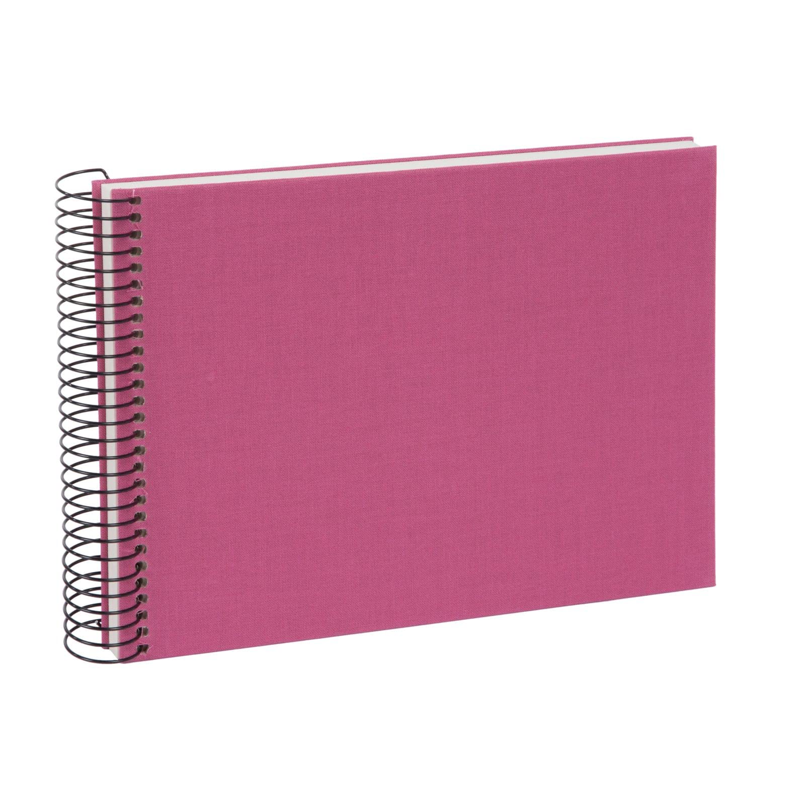 goldbuch 20508 Spiral Photo Album with 40 White Pages Memory Album 24 x 17 cm Spiral Photo Album Without Picture Cut-Out Photo Book Fuchsia