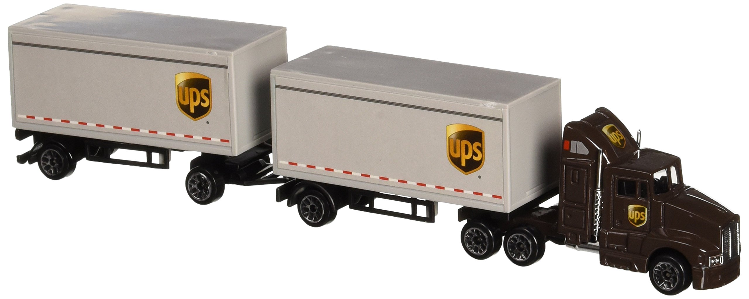 UPS Die Cast Metal Tractor Trailers Truck Toys Collectible Gift Brown