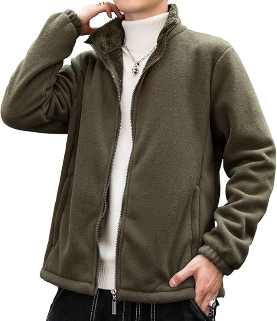 Amazon フリースジャケット メンズ フリース コート 保温 防風 防寒 ジャンパー 軽量 アウター ブルゾン ユニセックス 秋冬春 コート ジャケット 通販