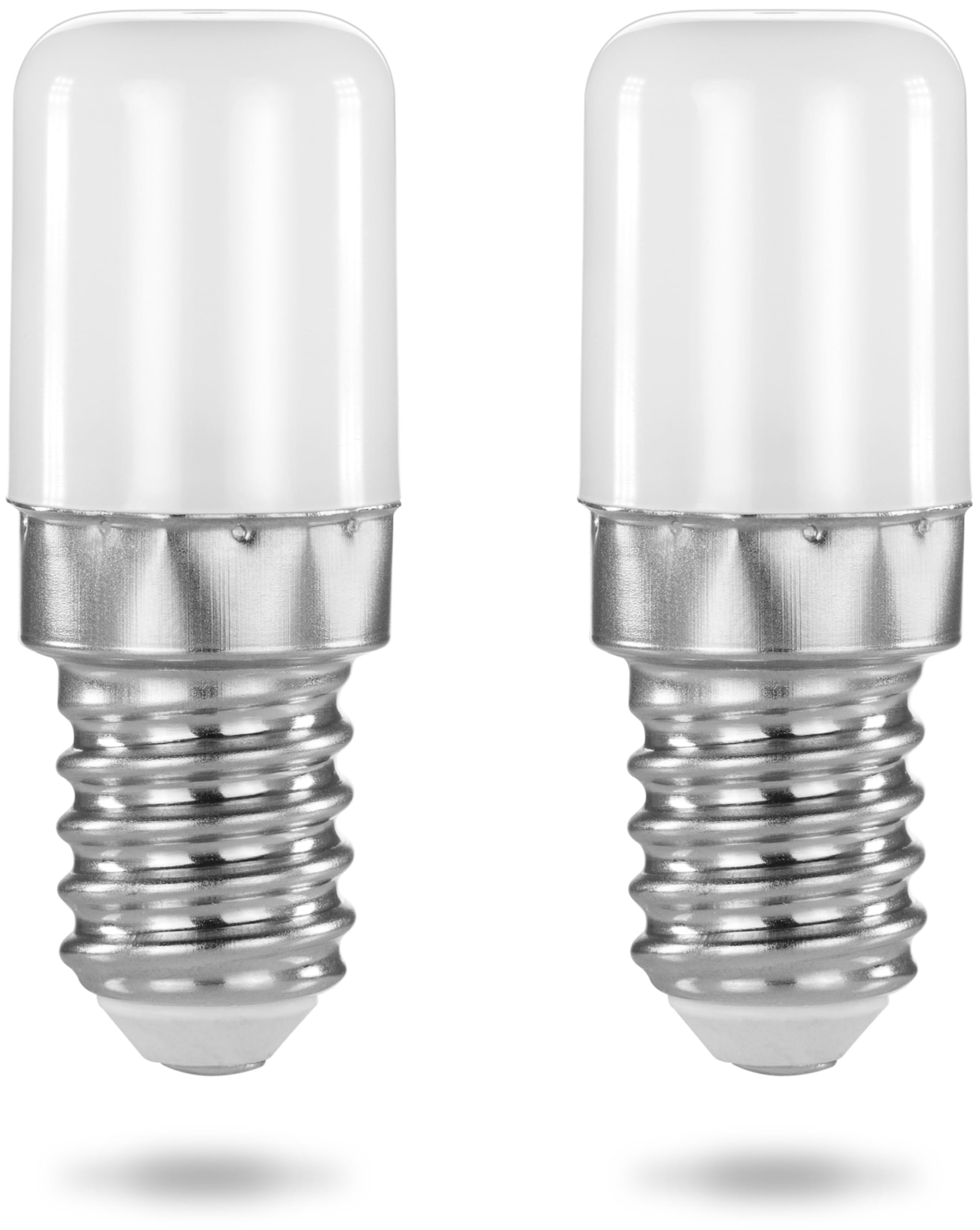 POPPSTAR 2X LED Refrigerator Bulb E14, 1.6W, Cool White, 150 lm (16W), Light for Fridge, Freezer
