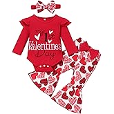 Newborn Baby Girl clothes Ruffle Bell Bottom Pants Headband Clothes Set