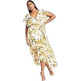City Chic Women's Plus Size Maxi Dress - Flirty Tier Print