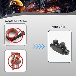 Black Insulated in-Line Splice Alumiconn Connector