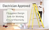 The Workplace Depot 8 Step Fibreglass Ladder EN-131 Certified view 7