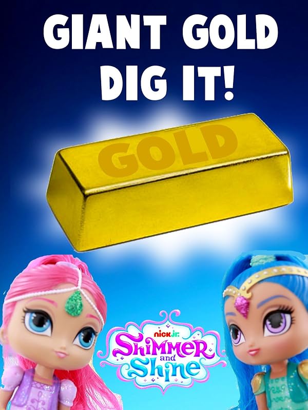 GIANT Super Gold Dig It Boxes with Shimmer and Shine Toy