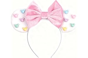 bianbaistar Colorful Candy-Inspired Mouse Ears Headband with Sparkling Glitter – Perfect for Fun Parties, Themed Events, and Holiday Celebrations
