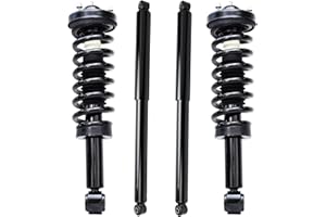 Detroit Axle - 4WD Struts Shocks for 2009-2013 Ford F-150 Complete 2 Front Struts with Coil Spring 2 Rear Shock Absorbers 2010 2011 2012 Replacement Ready Strut Assembly