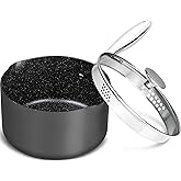 MICHELANGELO 3 Quart Saucepan with Lid, Hard Anodized Nonstick Sauce Pan with Strainer Lid & Pour Spouts for Easy Pour, Granite Derived Coating Sauce Pan for Cooking, Small Pot - 3 Qt Saucepan