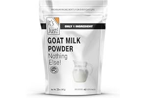 It's Just! - Goat Milk Powder (1.25lb) Grass-Fed Australian Source, Heavy Metal Tested, Easy to Mix, Just Add Water