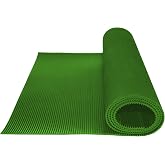 Sluice Box Rubber V Matting; Gold Sluice mat for fine Gold Recovery Set; Gold Prospecting Supplies; precut trimmable Size Selection, Black/Green Color, mini Rib/Micro Rib Pattern