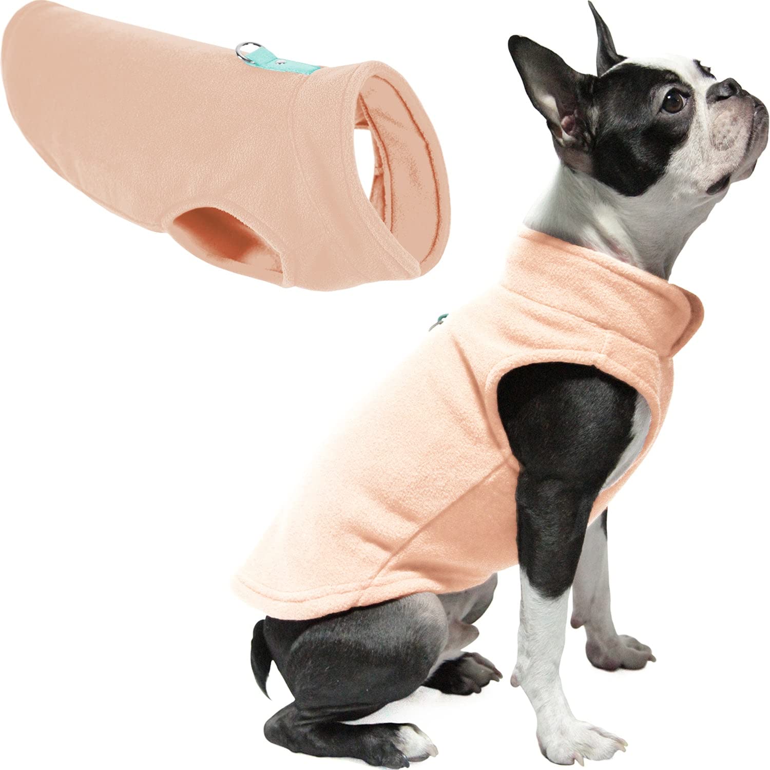 Gooby Every Day Fleece Cold Weather Dog Vest for Small Dogs, Large, Peach โ image 1
