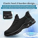 Hanani Steel Toe Caps Trainers Lightweight Boots Black EU39 UK5.5 Men Women view 3