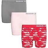 Reebok Girls Boyshorts - 3 Pack Stretch Performance Girls Underwear Panties Seamless Boyshorts with Soft Tag Free Waistband