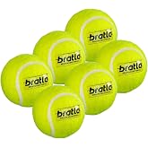 Bratla Heavy Tennis Cricket Ball 120-130g - Pack of 6 | Hard Tennis Balls for Softball Cricket Games