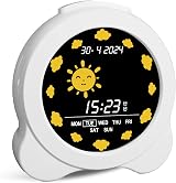 groov e Kidz Sleep Trainer Clock - USB Powered LCD 6 Alarm Sounds view 4