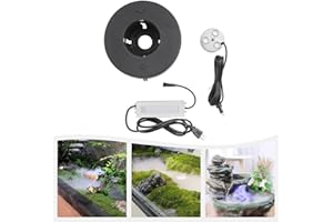 YIYIBYUS Ultrasonic Mist Maker 3 Head Ultrasonic Fogger Mist Maker Air-cooled Fog Machine Water Pond Air Humidifier W/Transformer for Greenhouse Humidity Generation