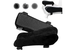 XJ-HOME Office Chair Arm Covers, Ergonomic Armrest Pads, Farewell to Pain in Arms and Shoulders Skin Friendly Velvet, Elbow Support Cushion, Arm Riser for Desk Chair, Gaming Chair, Car Seat, 2 Pack