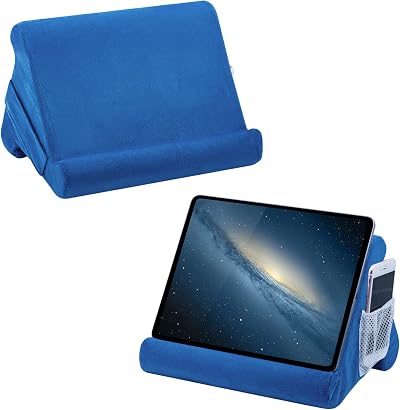 Mcbazel Tablet Pillow Stand for iPad Blue – Multi-Angle Cushion Holder
