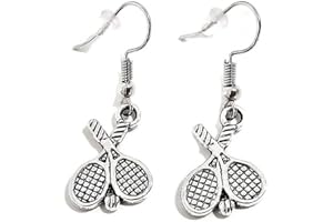 KIT'S KISS Tennis Earrings, Tennis Jewelry, Sports Earrings, Gift for Tennis Players, Gift for Sports Lovers, Tennis Charm, Tennis Dangling Earrings