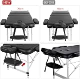 Yaheetech Foldable Massage Bed 70cm Wide Portable Lash Table Aluminum 3 Section view 7