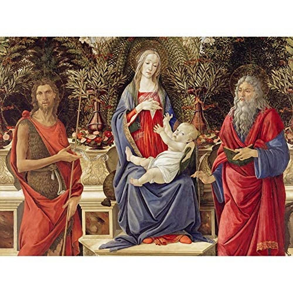 Sandro Botticelli Madonna With Saints Cropped Art Print Canvas Premium Wall Decor Poster Mural